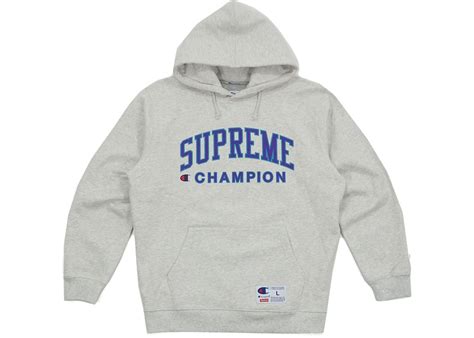 supreme x champion hooded sweatshirt.